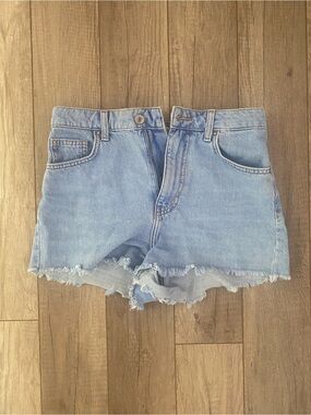 Forever 21 Light Blue Denim Cutoff Shorts with Frayed Hem